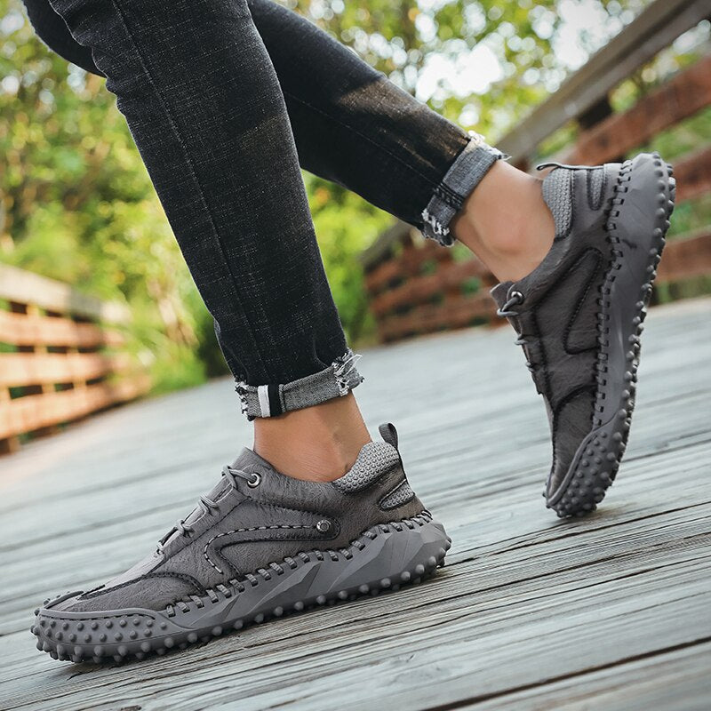 Men's Comfortable Leather Outdoor Loafers-My Soft Slipper