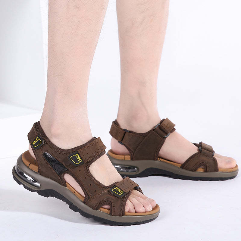 Summer Leather Non-Slip Men's Sandals-My Soft Slipper