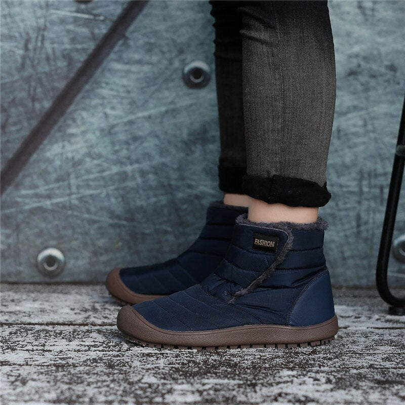 Waterproof Winter Non-Slip Ankle Boots-My Soft Slipper