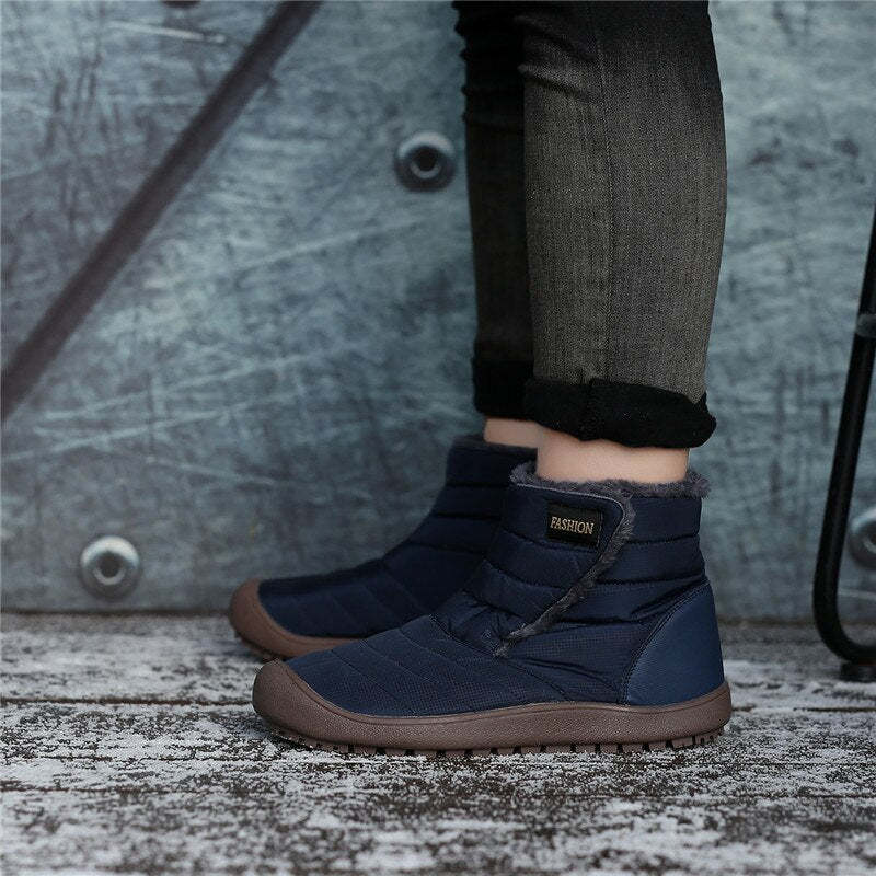 Waterproof Winter Non-Slip Ankle Boots-My Soft Slipper