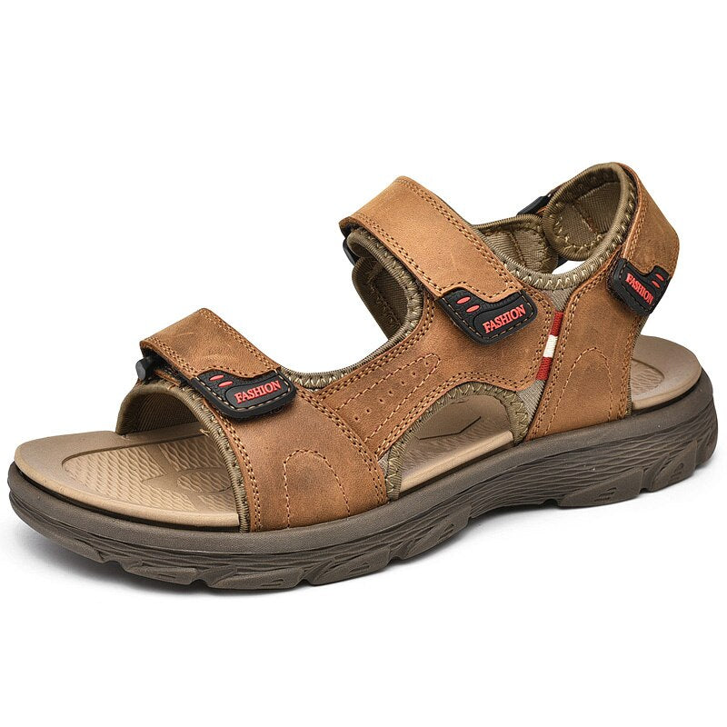 Classic Men's Summer Genuine Leather Sandals-My Soft Slipper