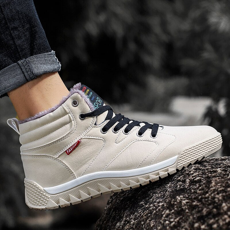 Winter Winter Warm Plush Lace-Up Ankle Boots-My Soft Slipper