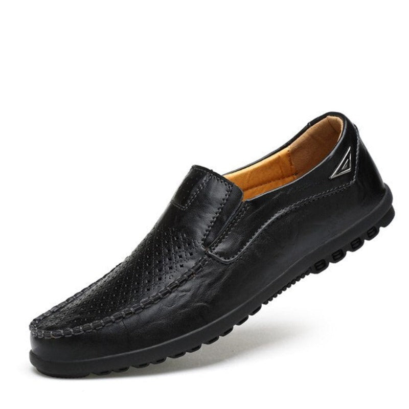 Men Fashion Casual Leather Loafers-My Soft Slipper