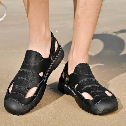Outdoor Genuine Leather Beach Sandals-My Soft Slipper