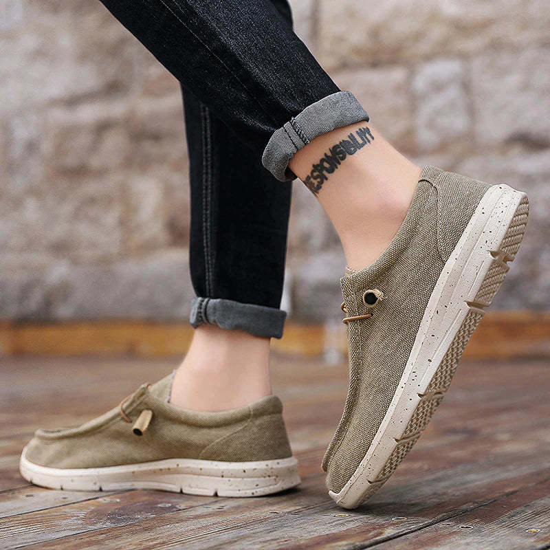 Spring Summer Men's Canvas Shoes-My Soft Slipper