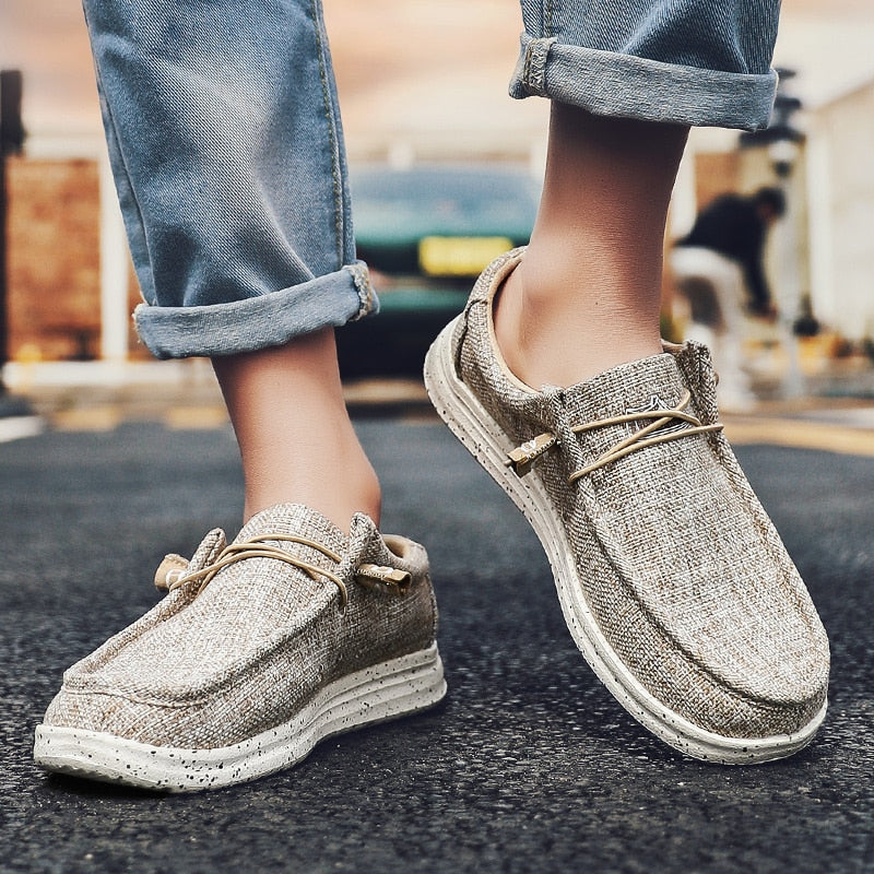 Men's Casual Denim Canvas Sneakers-My Soft Slipper