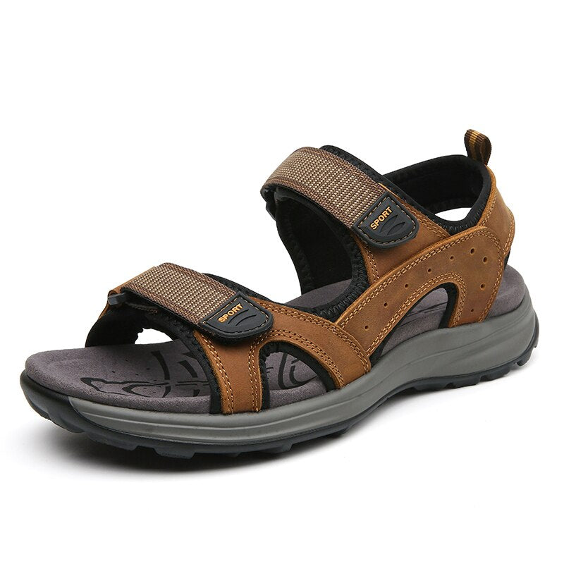 Summer Genuine Leather Lightweight Beach Sandals-My Soft Slipper