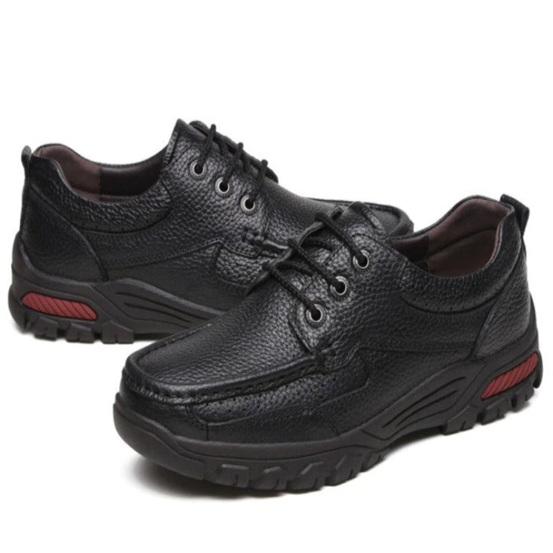 Flat Men Genuine Leather Loafer Shoes-My Soft Slipper