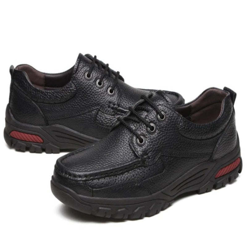 Flat Men Genuine Leather Loafer Shoes-My Soft Slipper