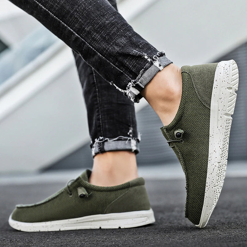 Men's Breathable Canvas Shoes-My Soft Slipper