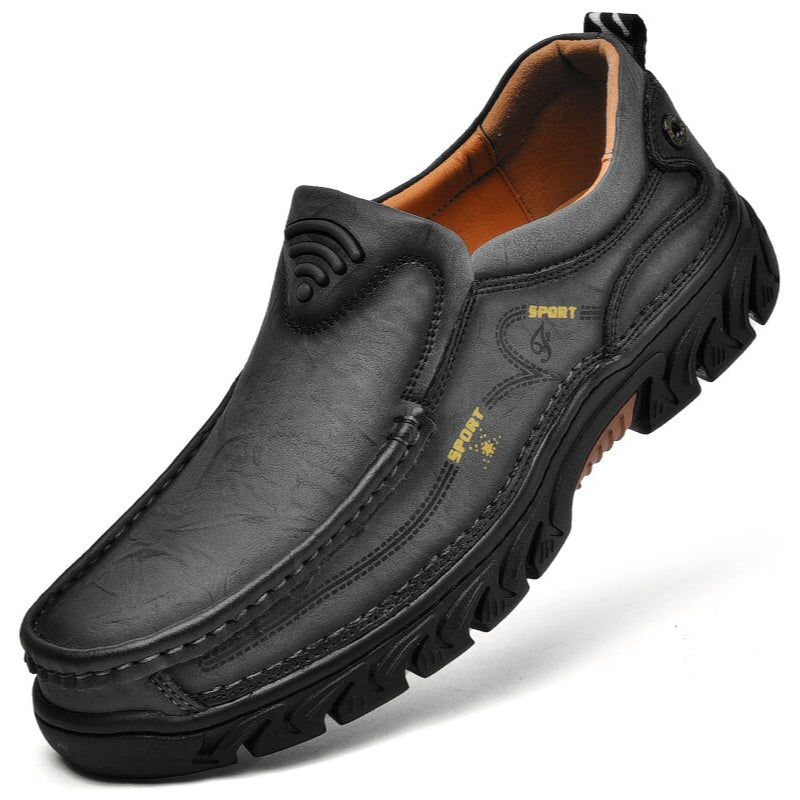 Men's Genuine Leather Casual Shoes-My Soft Slipper