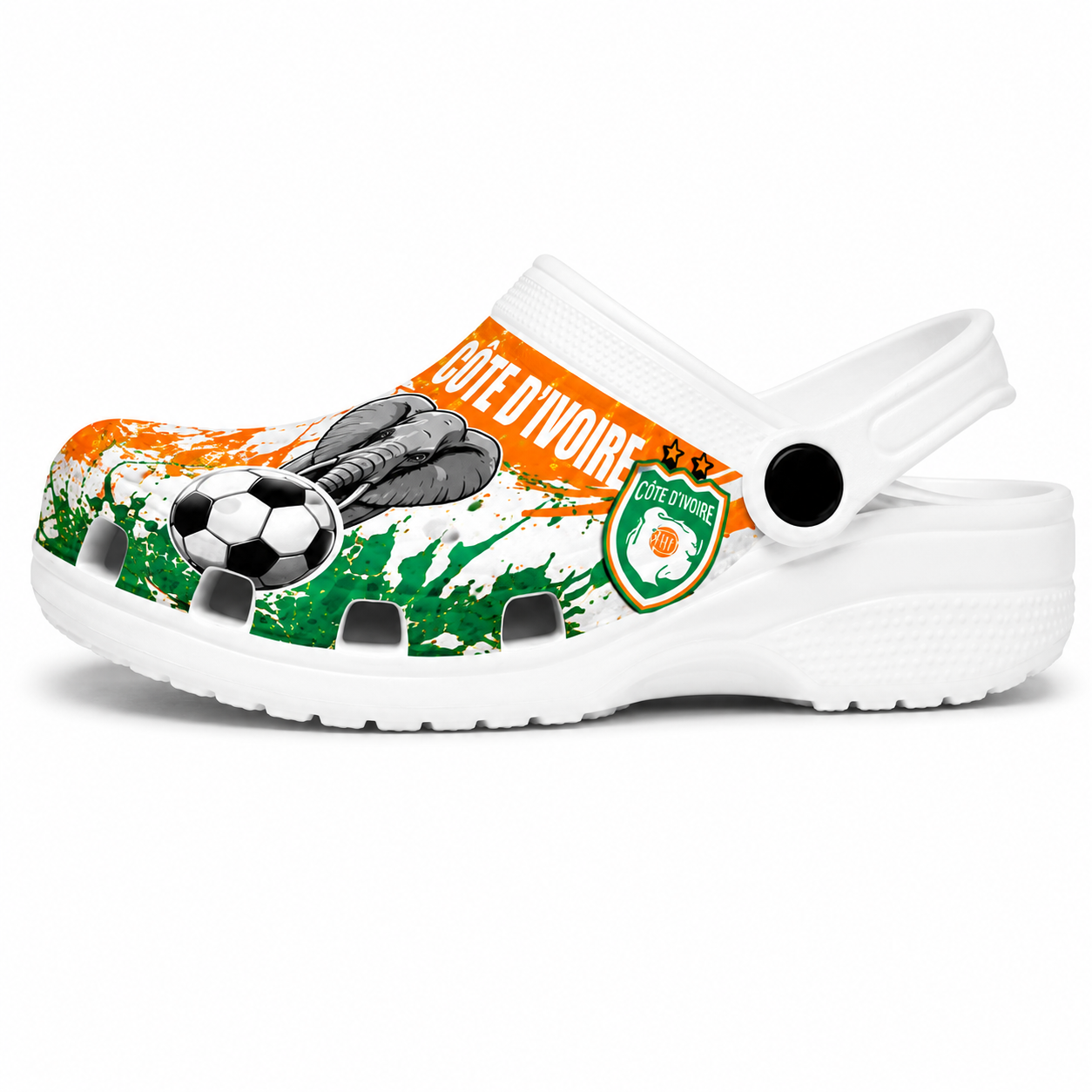 World Cup 2026 Côte d'Ivoire Football Fan Printed Clogs