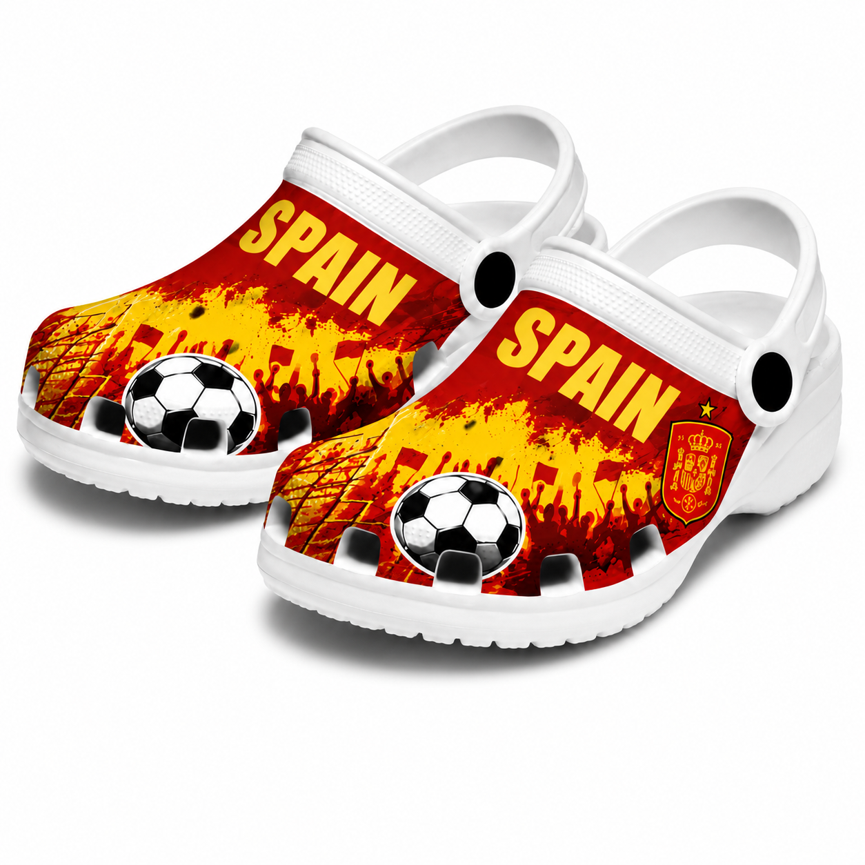 World Cup 2026 Spain Football Fan Printed Clogs
