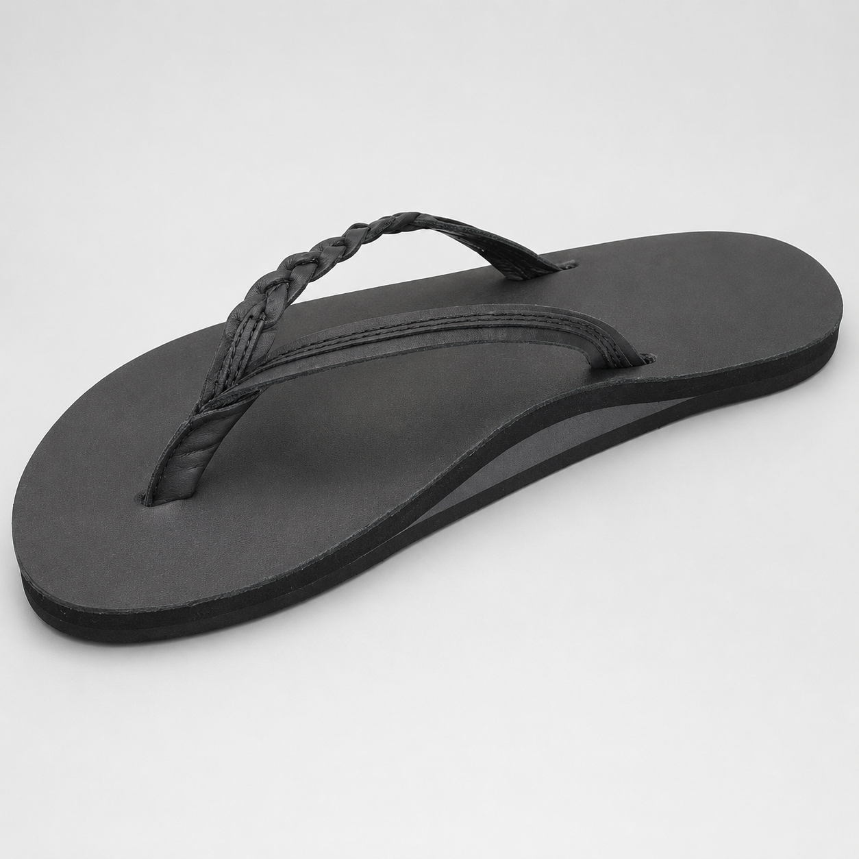 Single Strap Braided Leather Sandals For Women