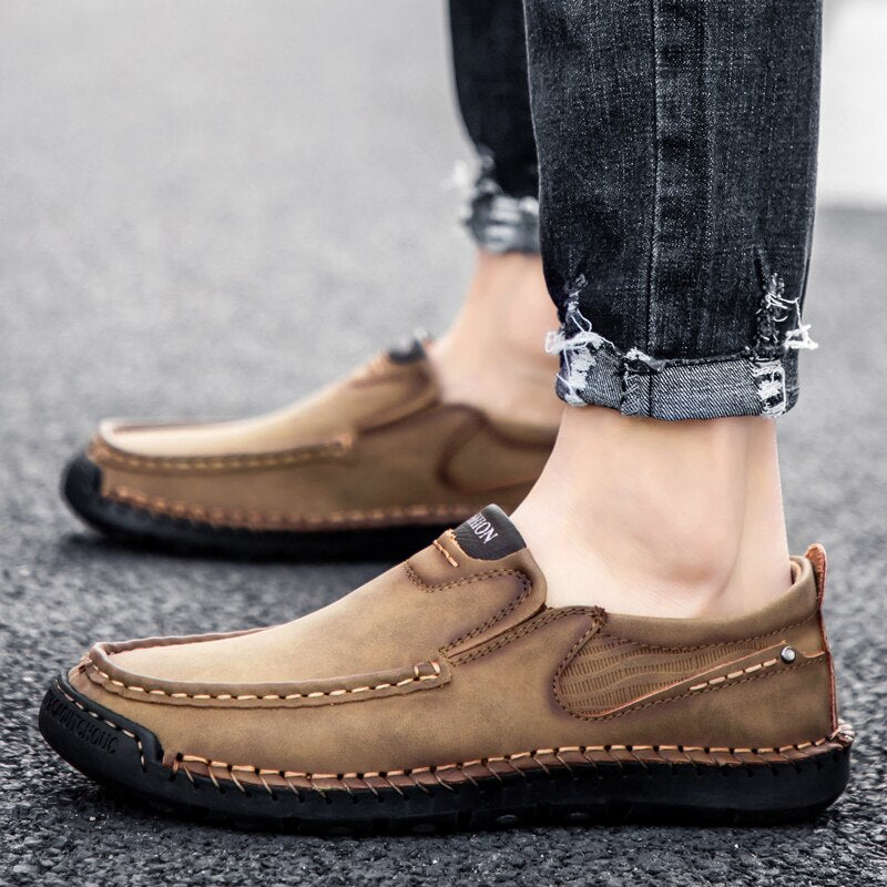 Men's Soft Leather Outdoor Loafers-My Soft Slipper