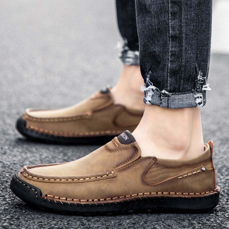 Men's Soft Leather Outdoor Loafers-My Soft Slipper