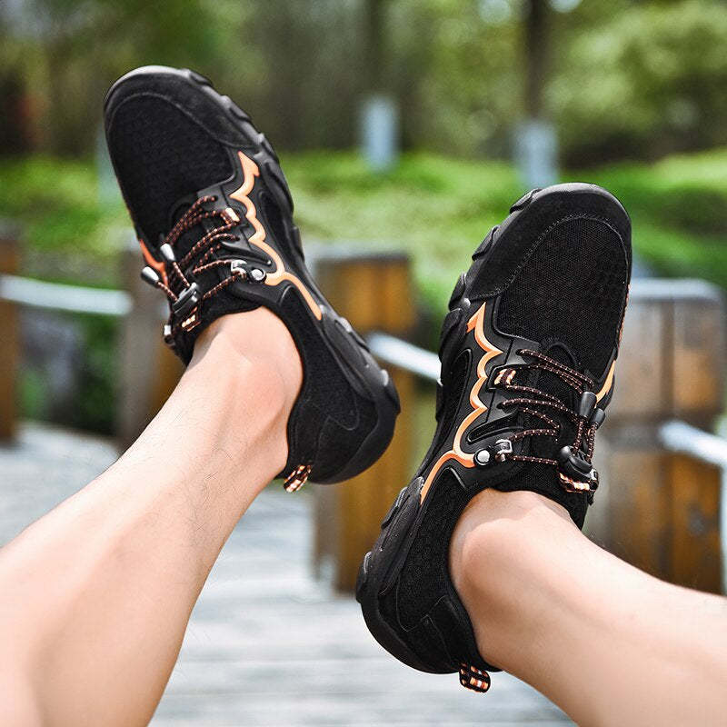 Men Casual Handmade Breathable Mesh Shoes-My Soft Slipper