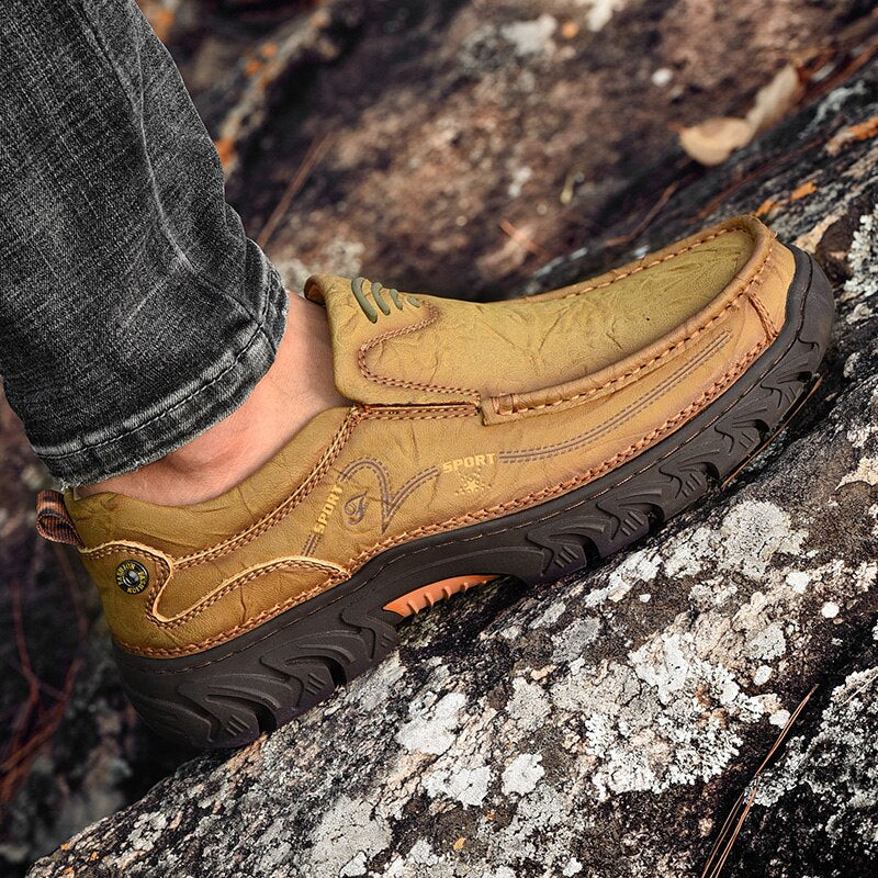 Men's Genuine Leather Casual Shoes-My Soft Slipper