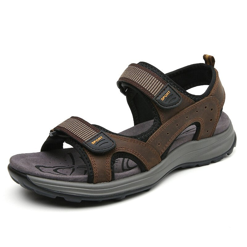 Summer Genuine Leather Lightweight Beach Sandals-My Soft Slipper