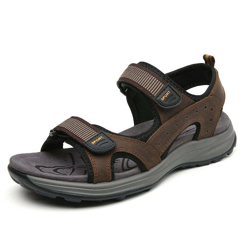 Summer Genuine Leather Lightweight Beach Sandals-My Soft Slipper