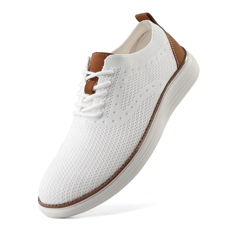 Knit Lace-Up Sneakers – Lightweight Design With Supportive EVA Sole-My Soft Slipper