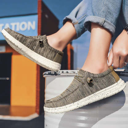 Men Breathable Fashion Canvas Shoes-My Soft Slipper
