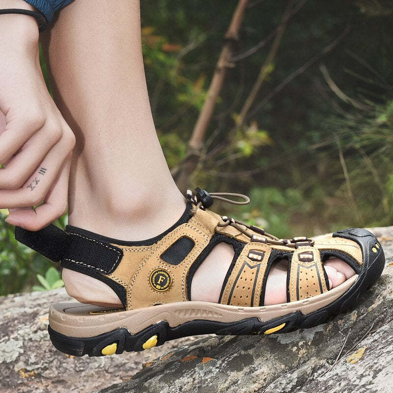 Summer Genuine Leather Casual Men Sandals-My Soft Slipper