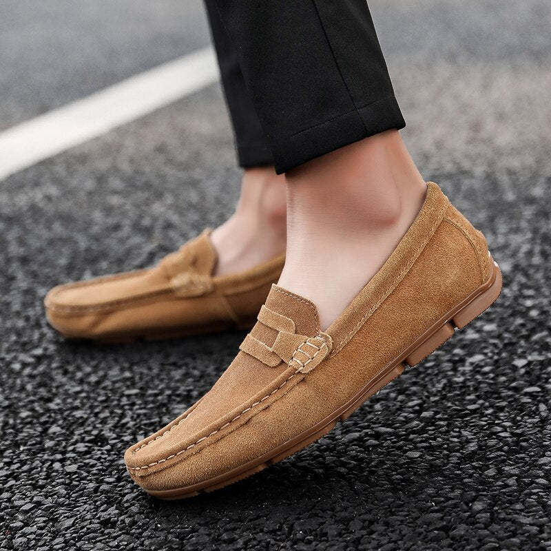 High Quality Genuine Flats Leather Loafers-My Soft Slipper