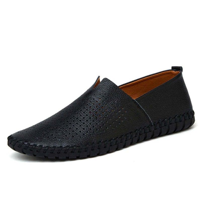 Genuine Fashion Leather Men's Loafers-My Soft Slipper