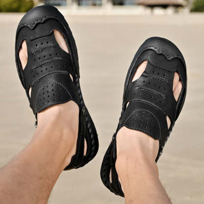 Outdoor Genuine Leather Beach Sandals-My Soft Slipper
