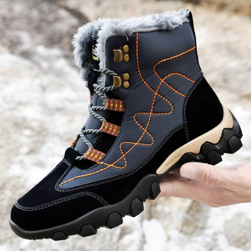 Winter Waterproof Men's Ankle Boots-My Soft Slipper
