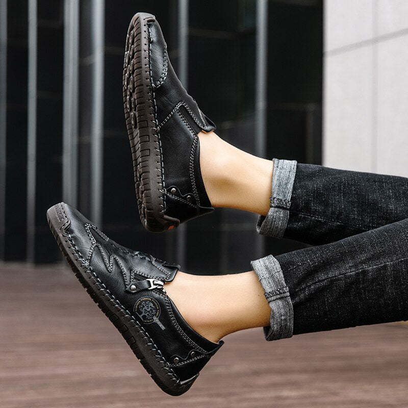 Men's Casual Soft Leather Shoes-My Soft Slipper