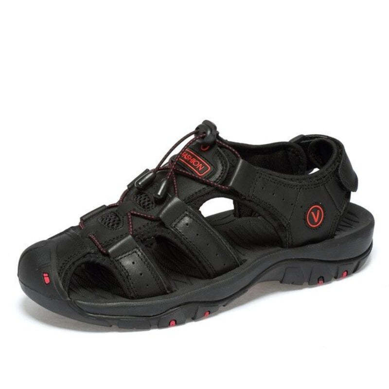 Genuine Leather Summer Men's Sandals-My Soft Slipper
