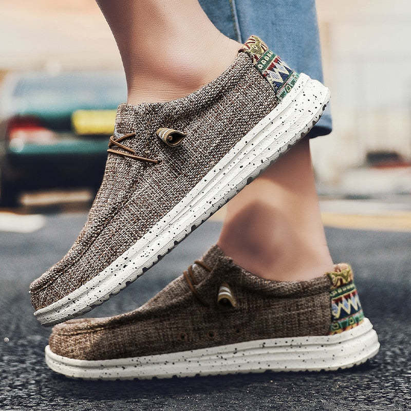 Men's Casual Denim Canvas Sneakers-My Soft Slipper