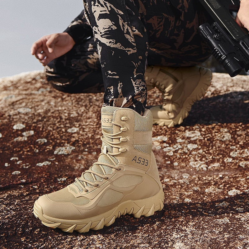 Men's Military Outdoor Ankle Boots-My Soft Slipper
