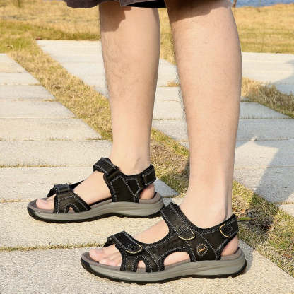 Summer Genuine Leather Lightweight Beach Sandals-My Soft Slipper