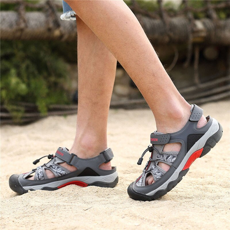 Summer Men Breathable Casual Flat Sandals-My Soft Slipper