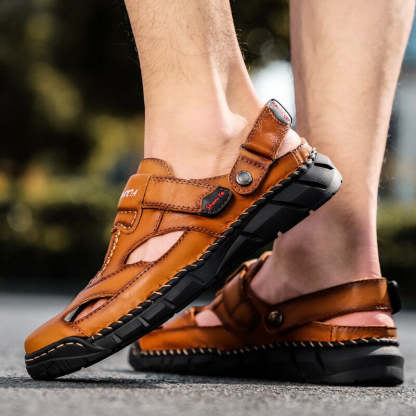 Summer Soft Leather Beach Sandals-My Soft Slipper