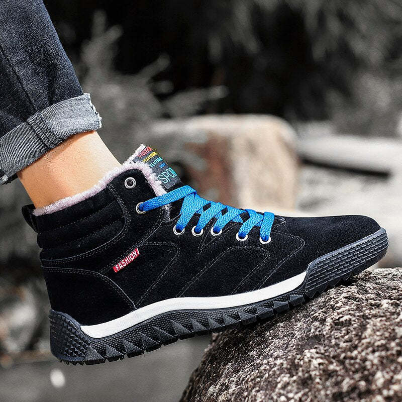 Winter Winter Warm Plush Lace-Up Ankle Boots-My Soft Slipper