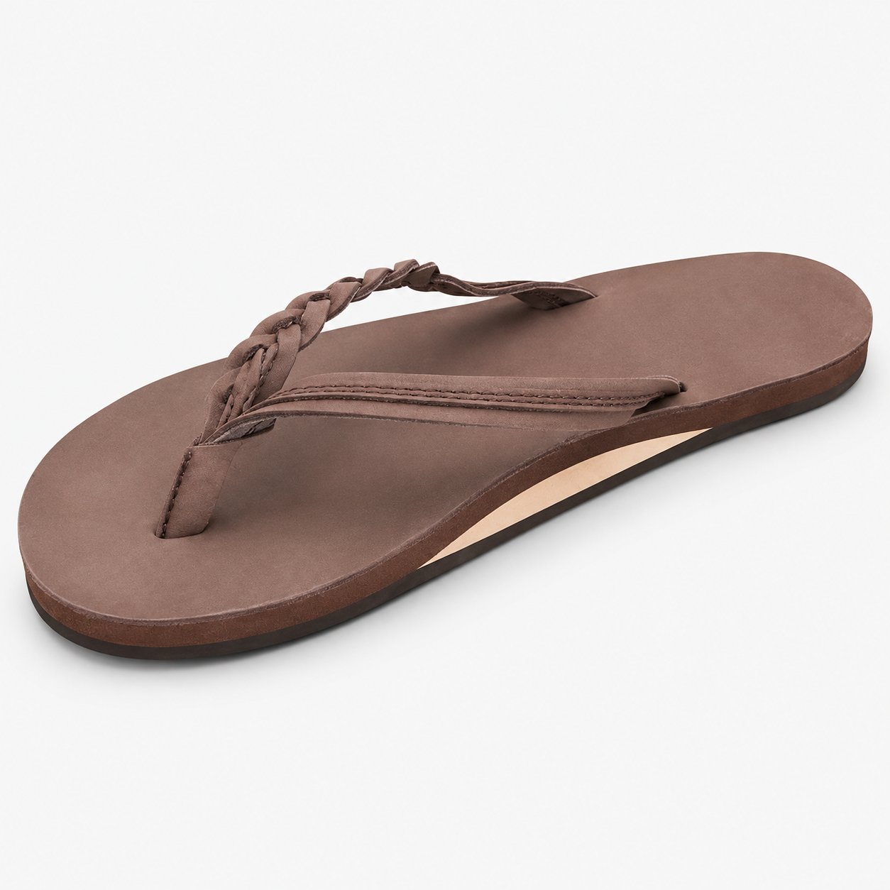 Single Strap Braided Leather Sandals For Women