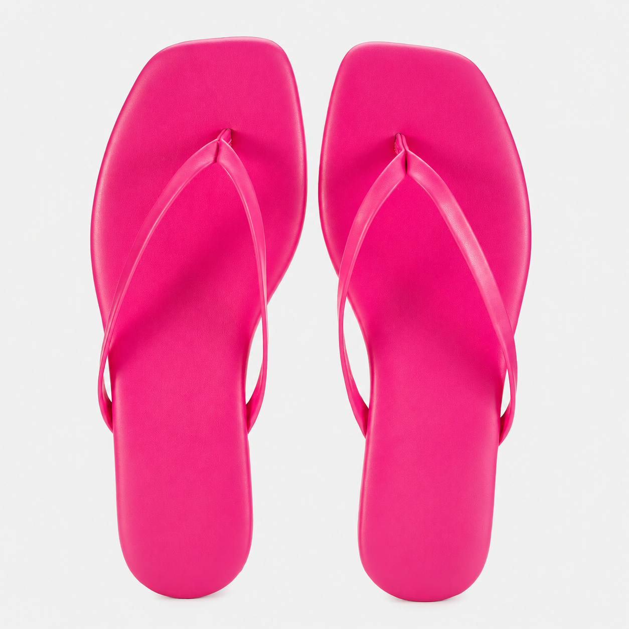 Memory Foam Vegan Leather Flip Flop Sandals For Women