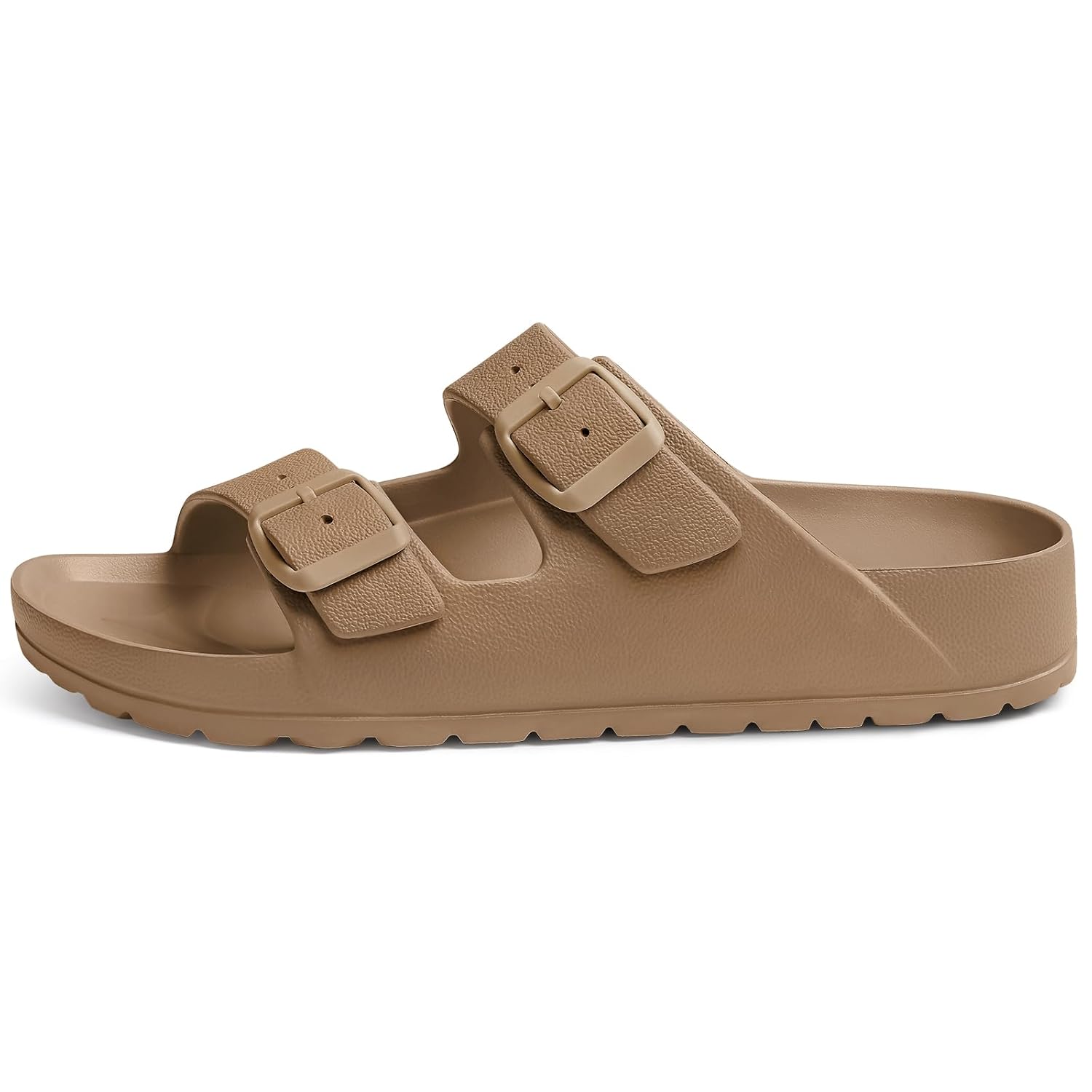 Lightweight Slip On Slide Waterproof Sandals With Adjustable Double Buckle For Women