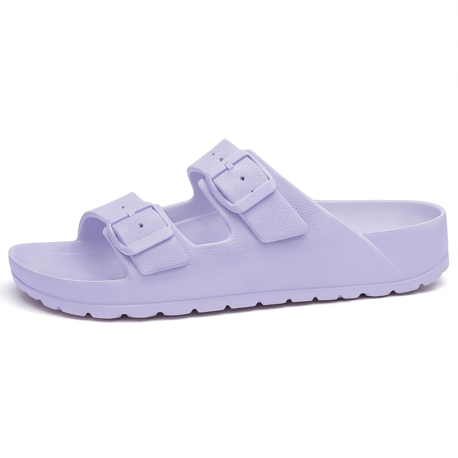 Lightweight Slip On Slide Waterproof Sandals With Adjustable Double Buckle For Women