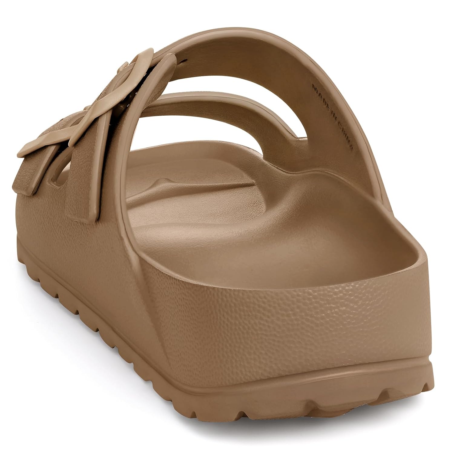 Lightweight Slip On Slide Waterproof Sandals With Adjustable Double Buckle For Women