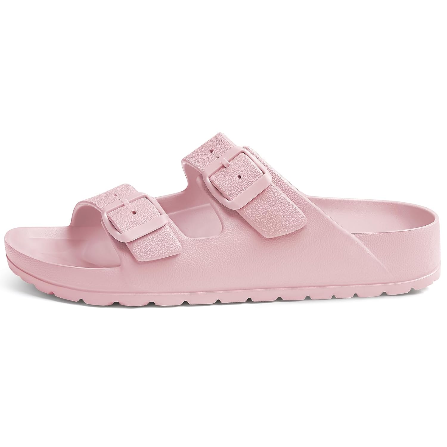 Lightweight Slip On Slide Waterproof Sandals With Adjustable Double Buckle For Women