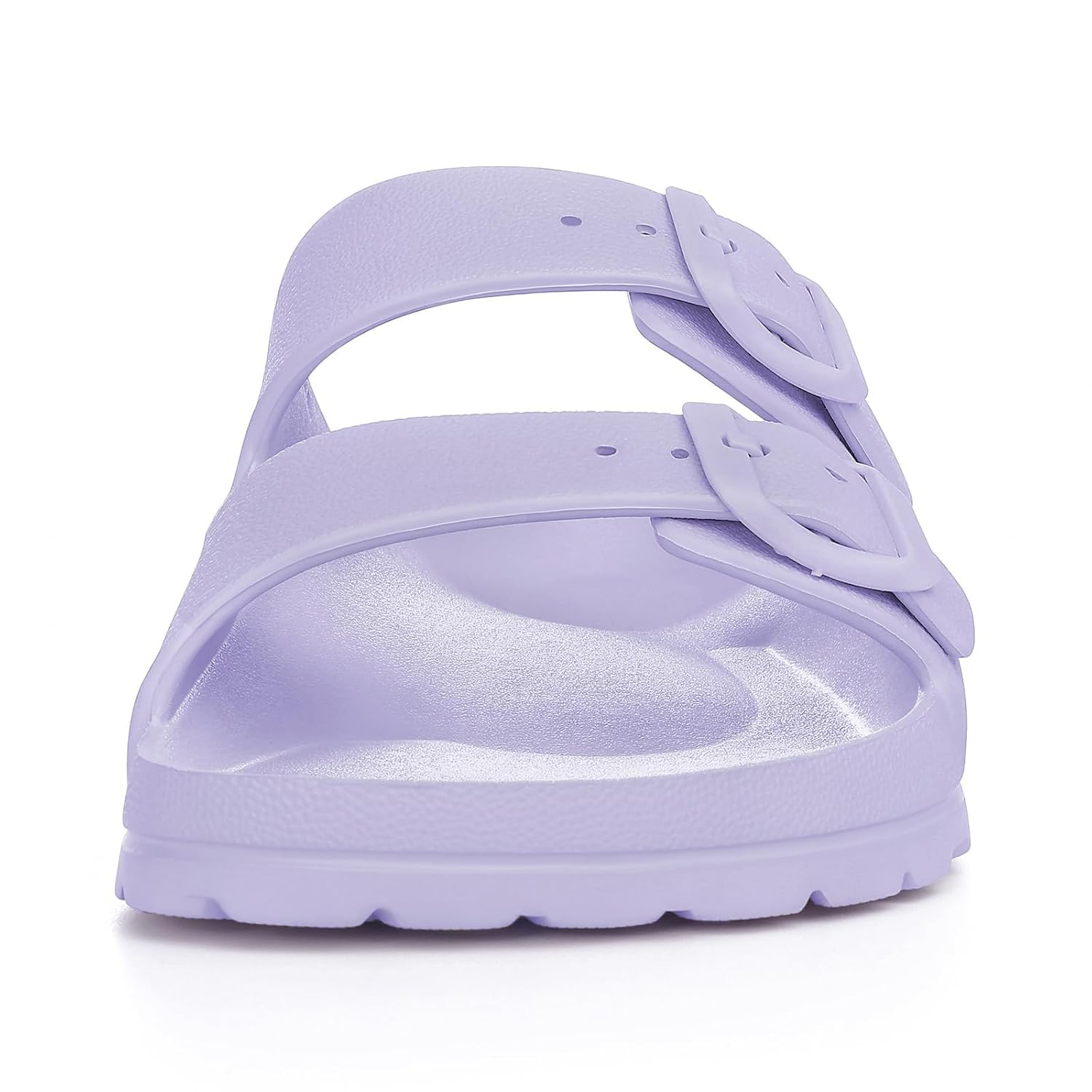 Lightweight Slip On Slide Waterproof Sandals With Adjustable Double Buckle For Women