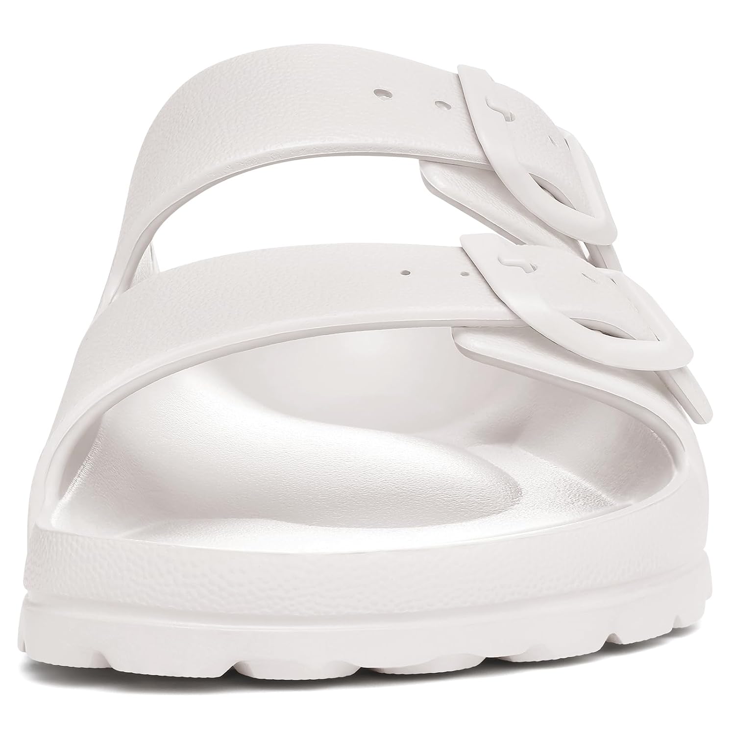Lightweight Slip On Slide Waterproof Sandals With Adjustable Double Buckle For Women