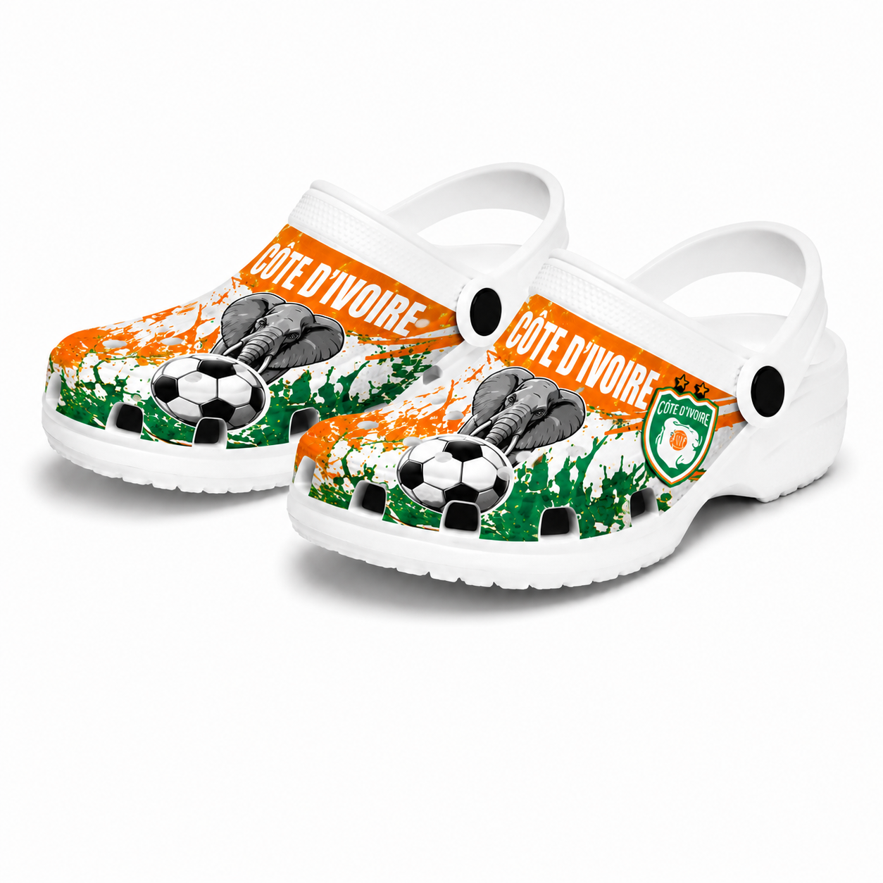 World Cup 2026 Côte d'Ivoire Football Fan Printed Clogs
