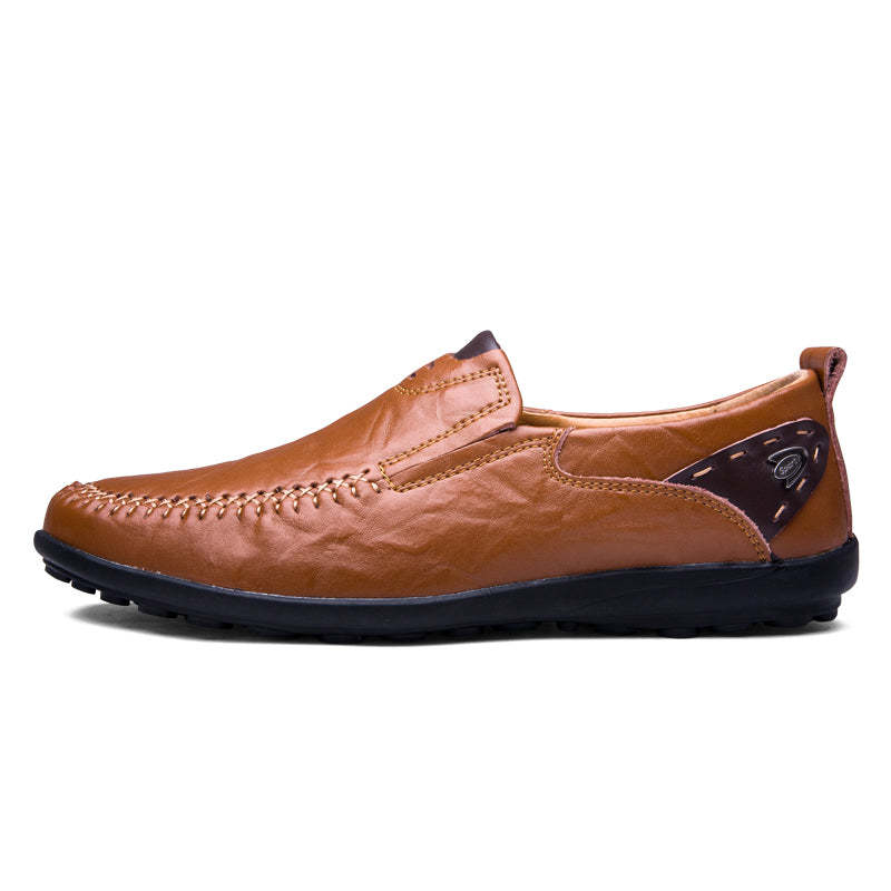 Fashion Casual Leather Loafers Shoes-My Soft Slipper