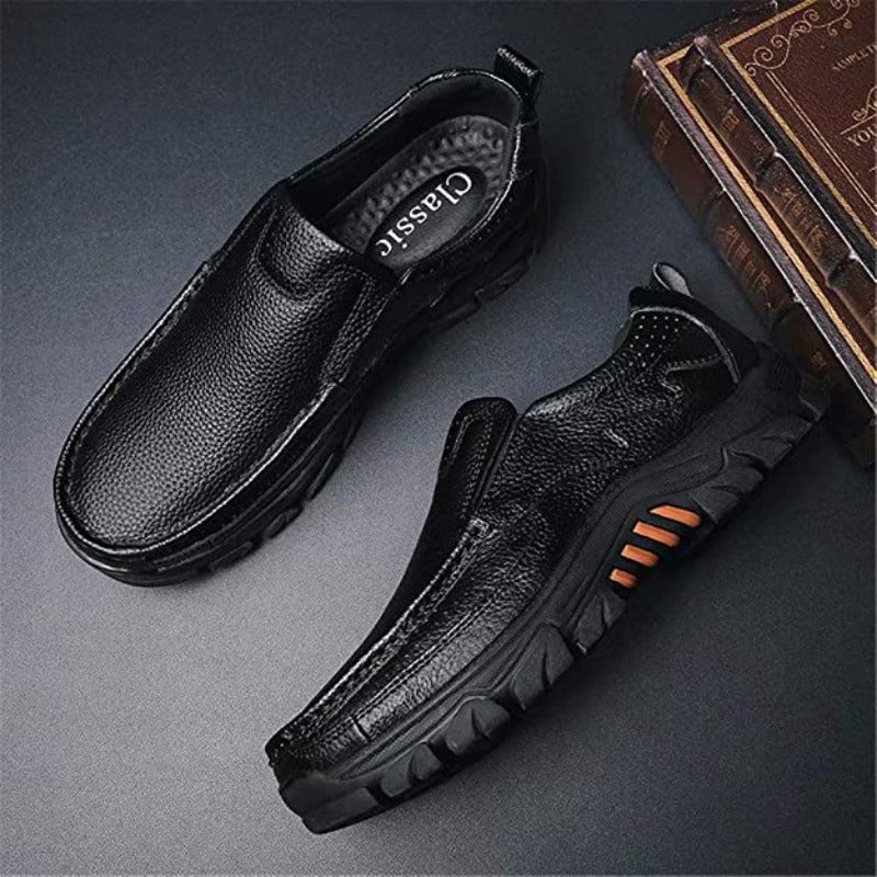 Genuine Leather Formal Loafers-My Soft Slipper